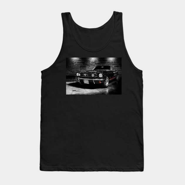 ford mustang cabriolet, black and white Tank Top by hottehue